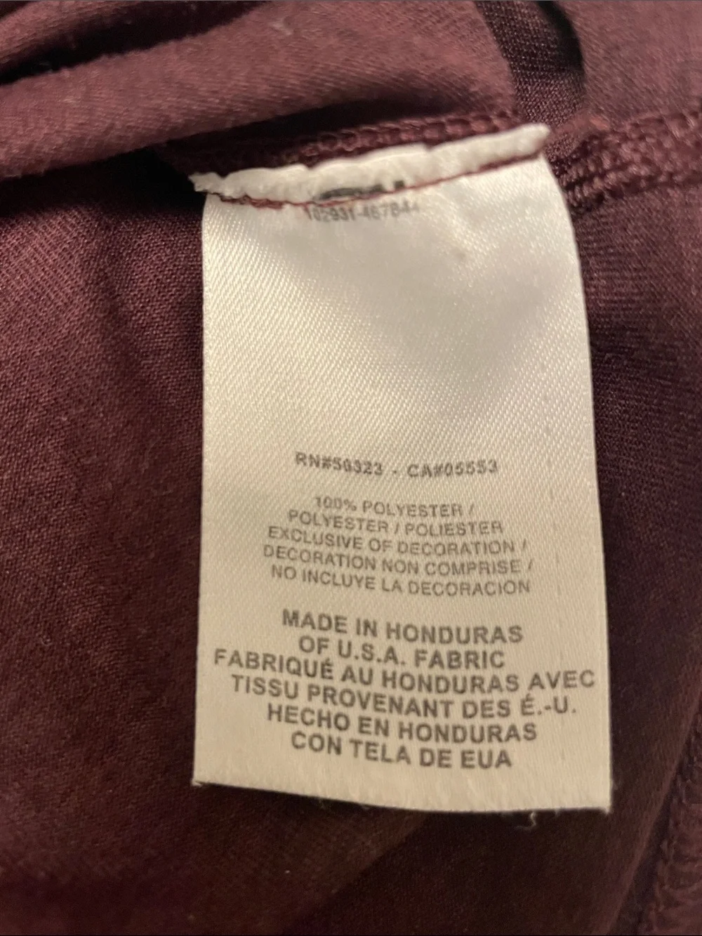 Nike Dri-Fit Medium Polyester Athletic Tee Shirt Dark Purple Color Lightly Used
